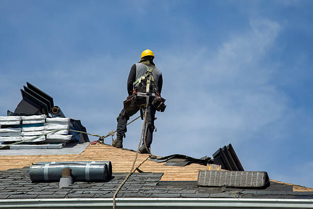 Professional Roofing technician working in Capeville, VA